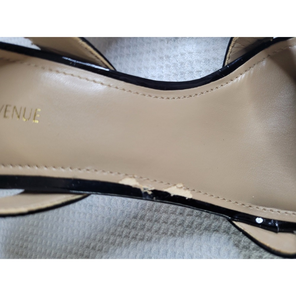Saks Fifth Avenue Women's Black Slingback Strappy Open Toe Stiletto Heels 9 - Picture 4 of 8